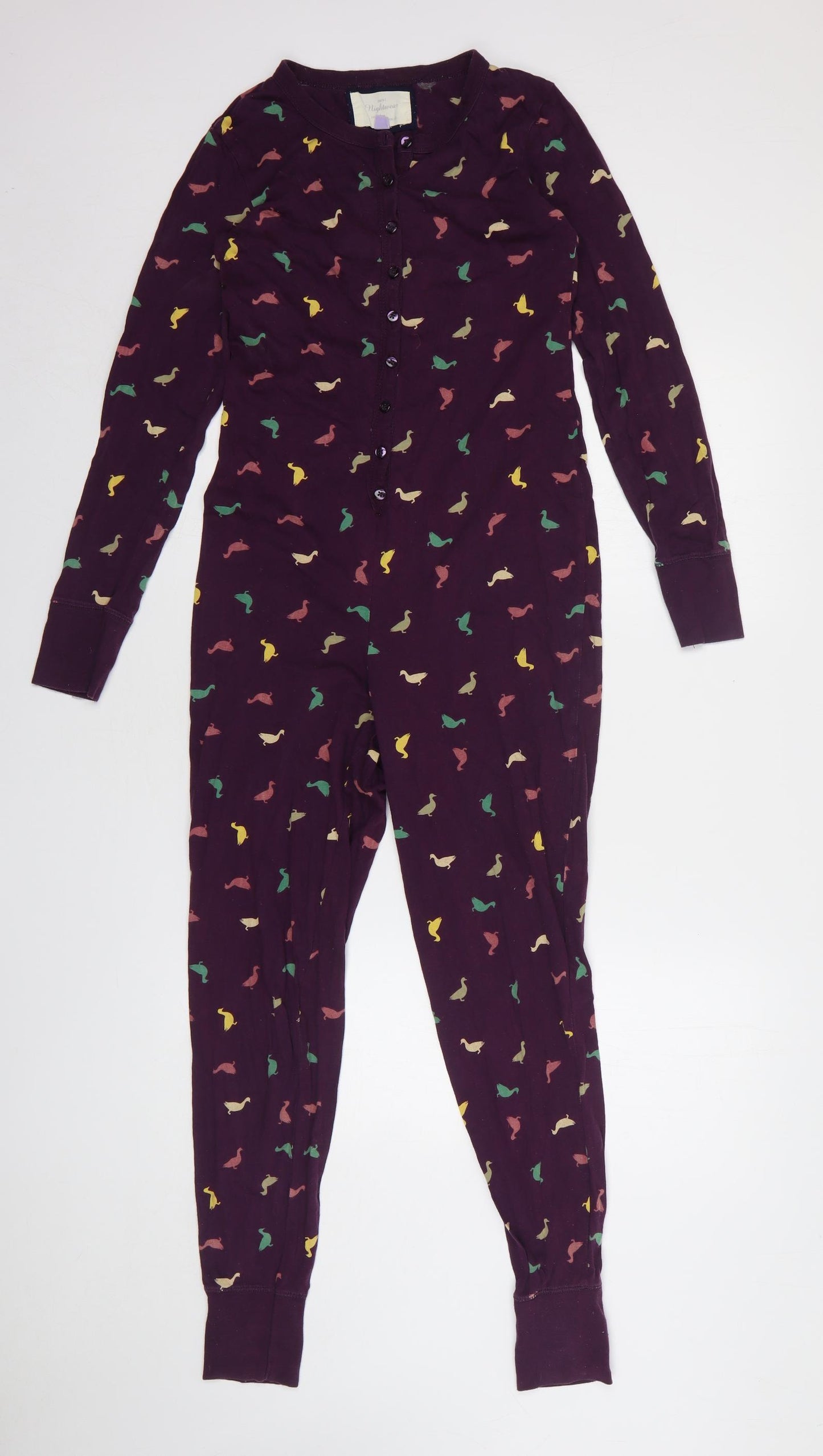 NEXT Womens Purple Geometric Cotton Kaftan One Piece Size S - Ducks