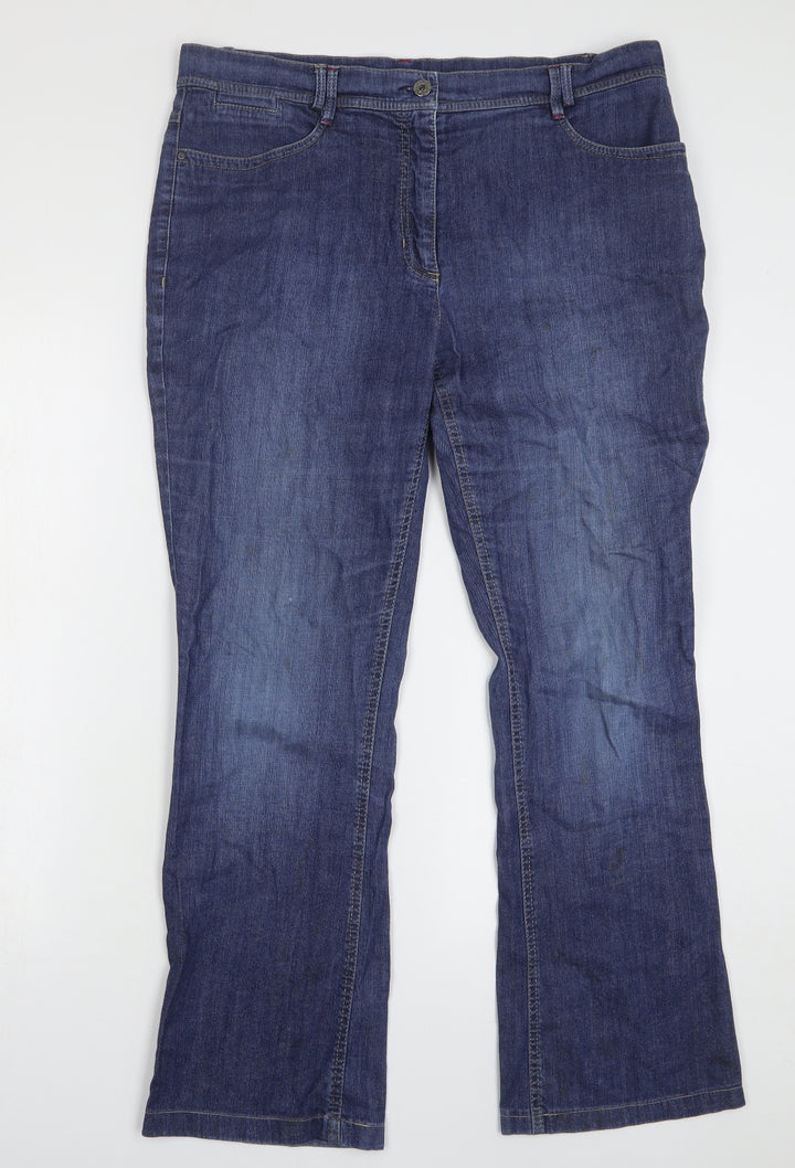 Gelco Womens Blue Cotton Bootcut Jeans Size 36 in L29 in Regular Zip