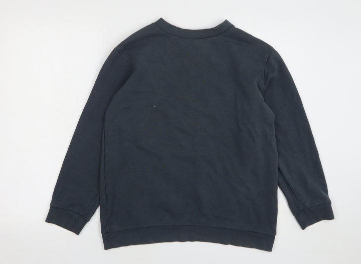 Topshop Womens Green Cotton Pullover Sweatshirt Size 8