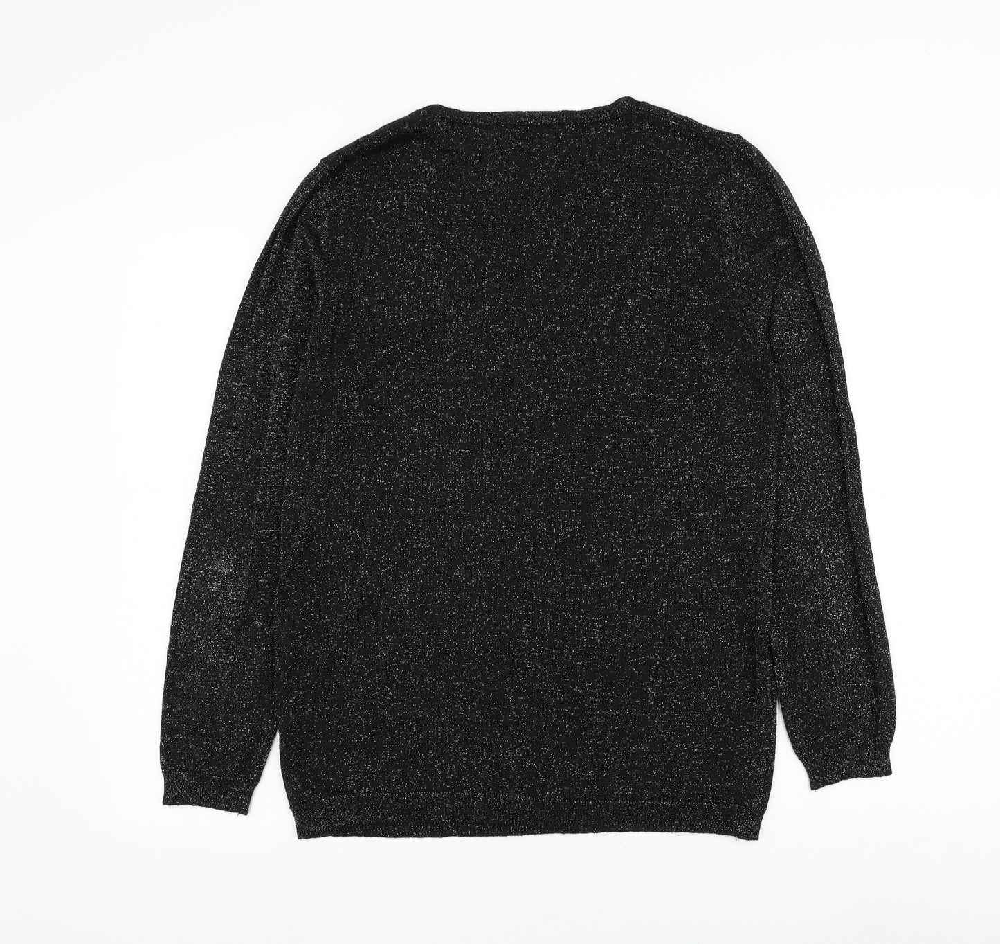 Atmosphere Womens Black Round Neck Viscose Pullover Jumper Size 14
