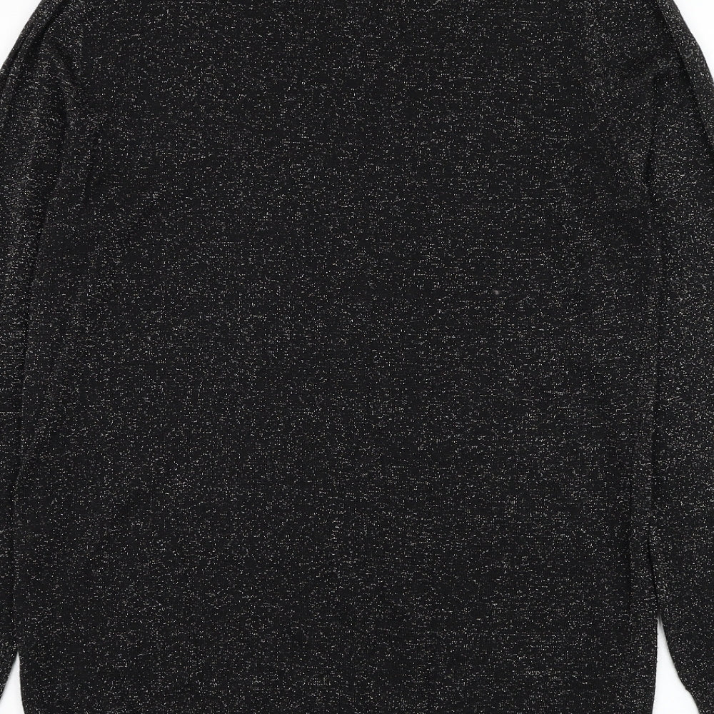 Atmosphere Womens Black Round Neck Viscose Pullover Jumper Size 14