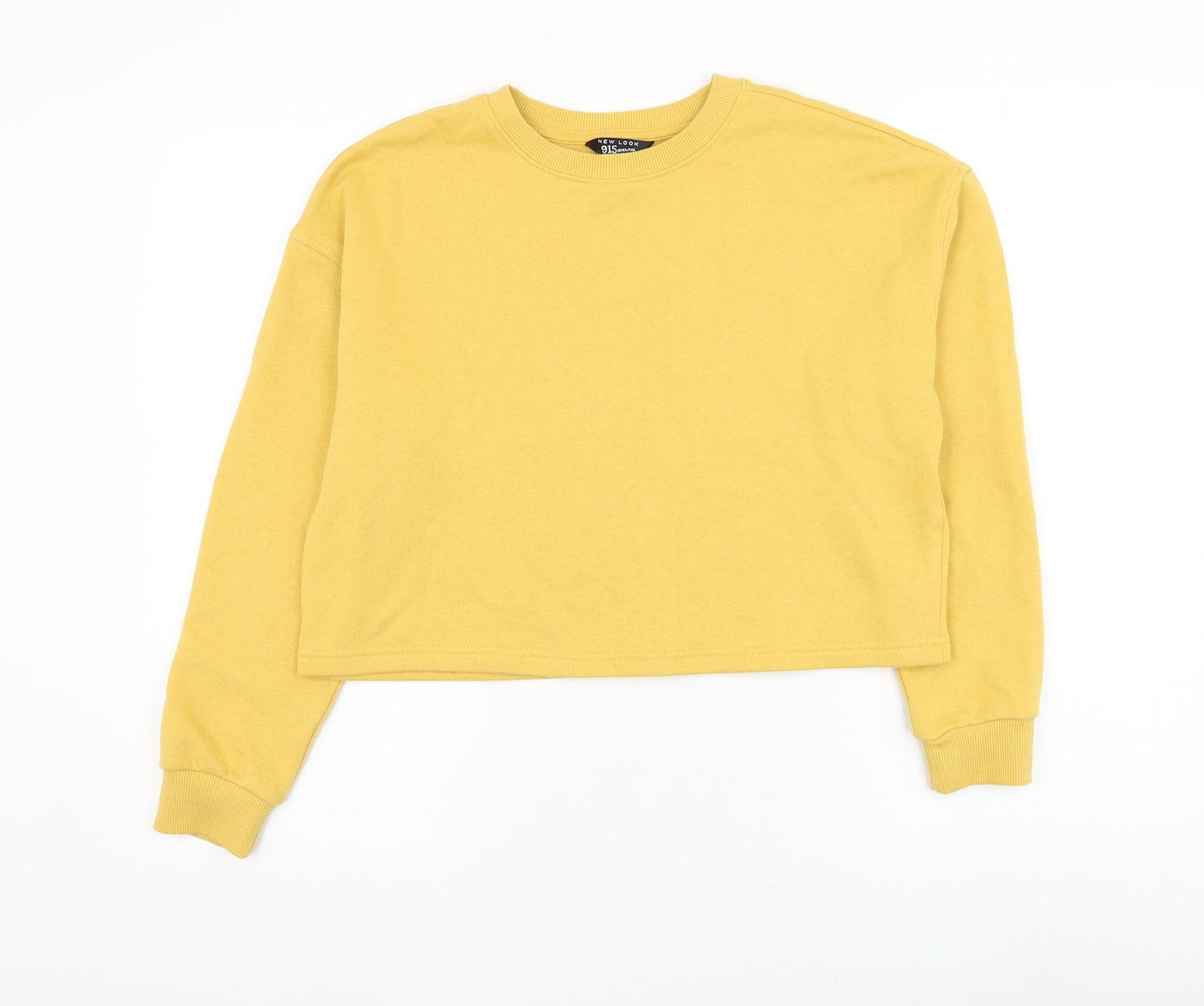 New Look Girls Yellow Cotton Pullover Sweatshirt Size 12-13 Years Pullover