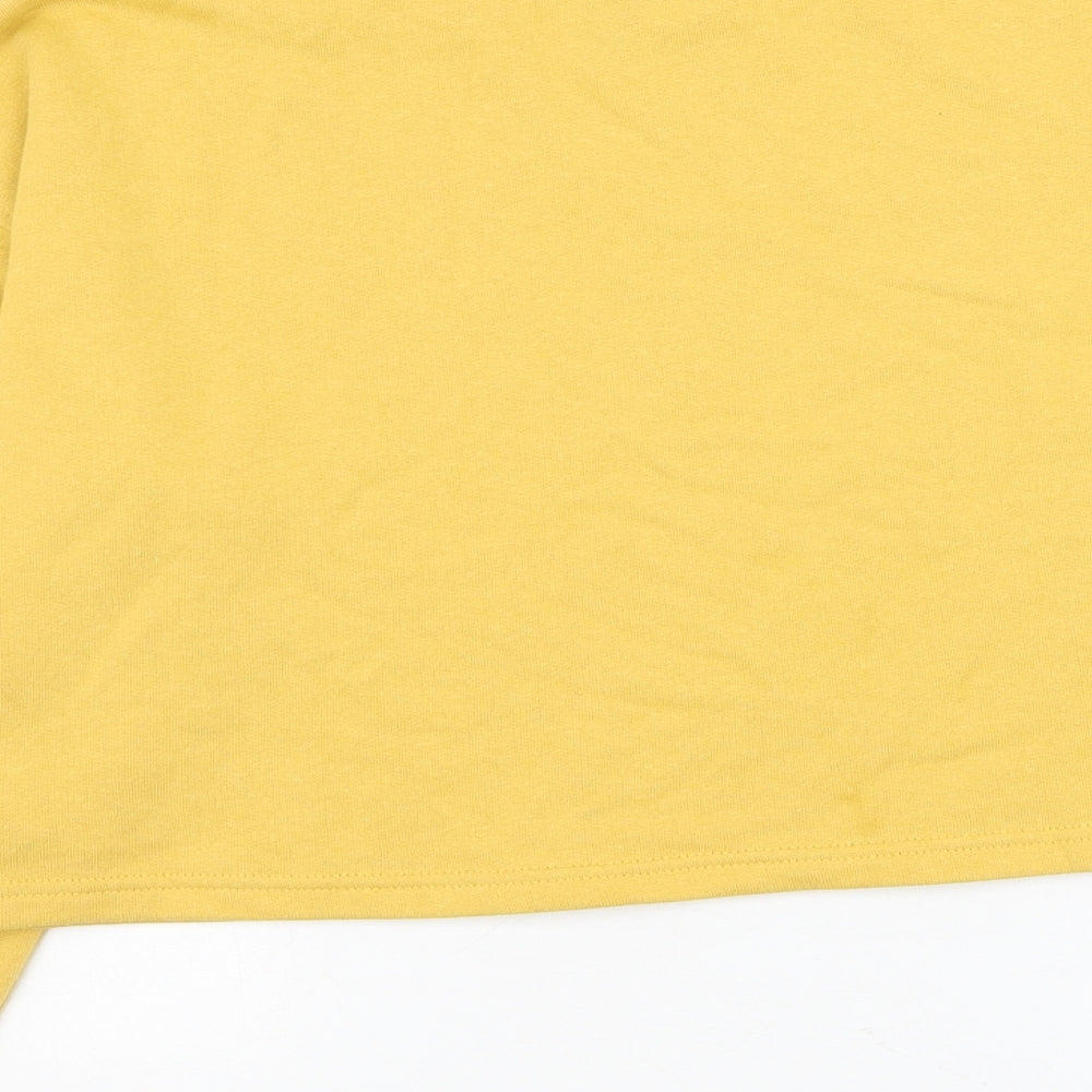 New Look Girls Yellow Cotton Pullover Sweatshirt Size 12-13 Years Pullover