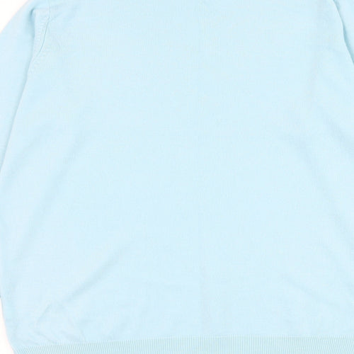 Marks and Spencer Womens Blue Roll Neck Acrylic Pullover Jumper Size 16