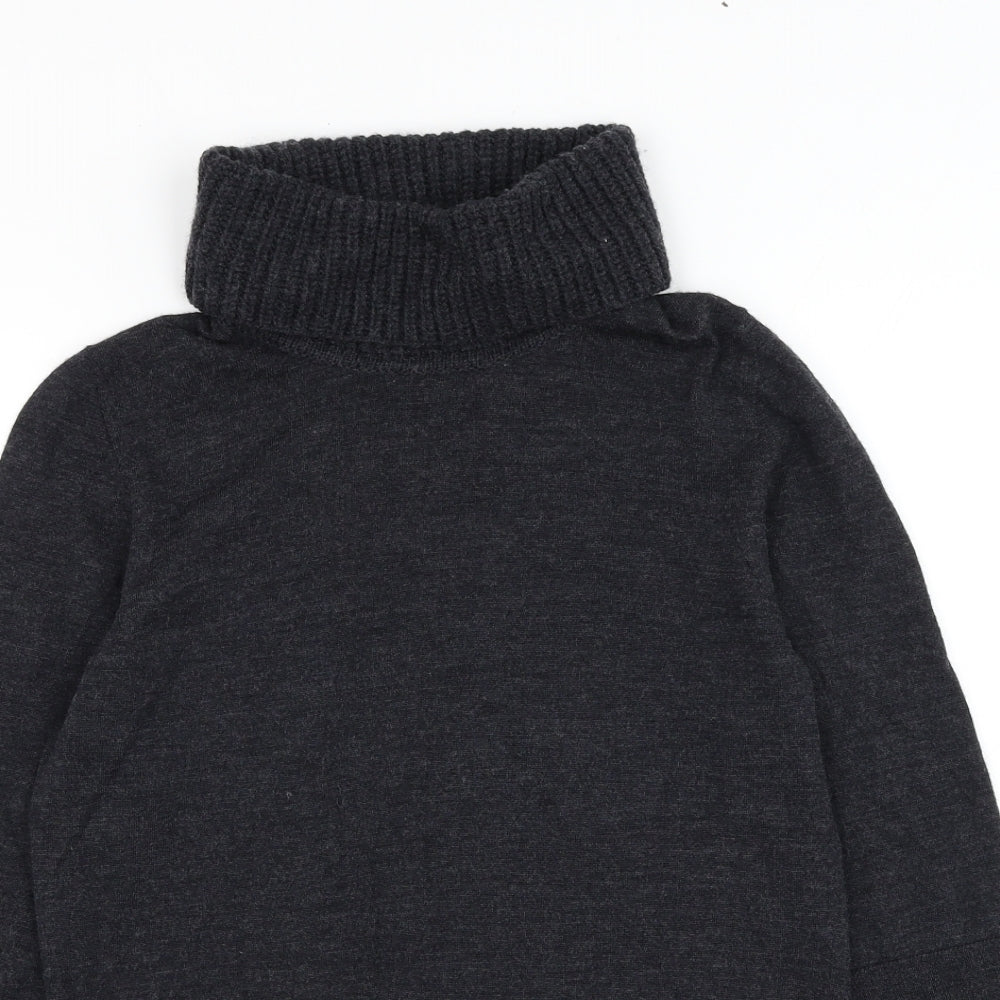 Preworn Womens Grey Roll Neck Polyester Pullover Jumper Size S