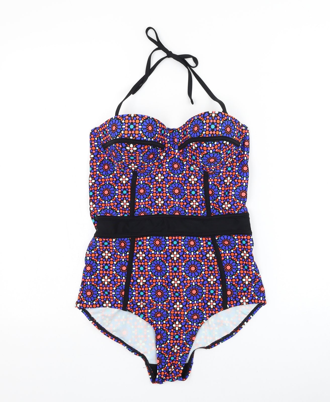 Atmosphere Womens Multicoloured Geometric Polyamide One Piece Size 14