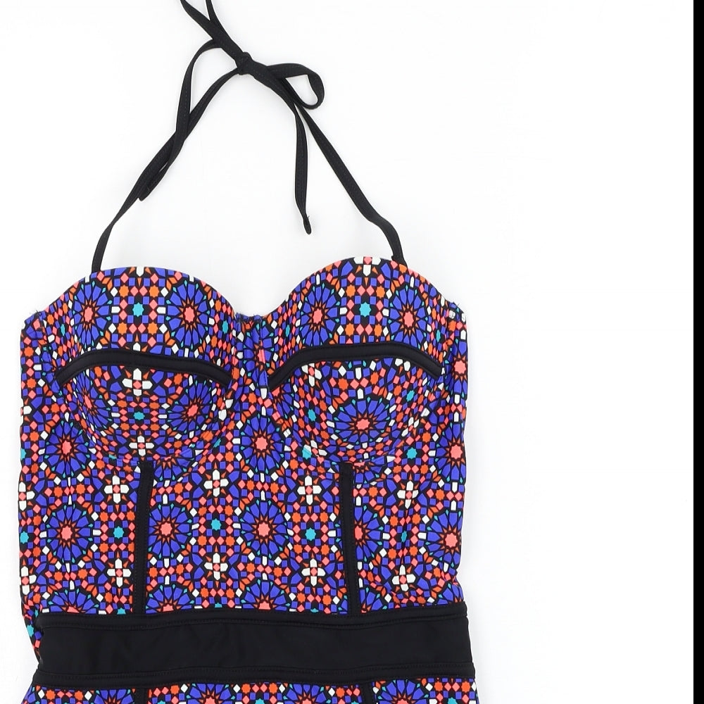 Atmosphere Womens Multicoloured Geometric Polyamide One Piece Size 14