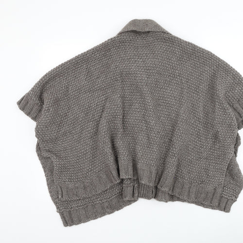NEXT Womens Brown Collared Acrylic Cardigan Jumper Size M
