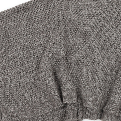 NEXT Womens Brown Collared Acrylic Cardigan Jumper Size M