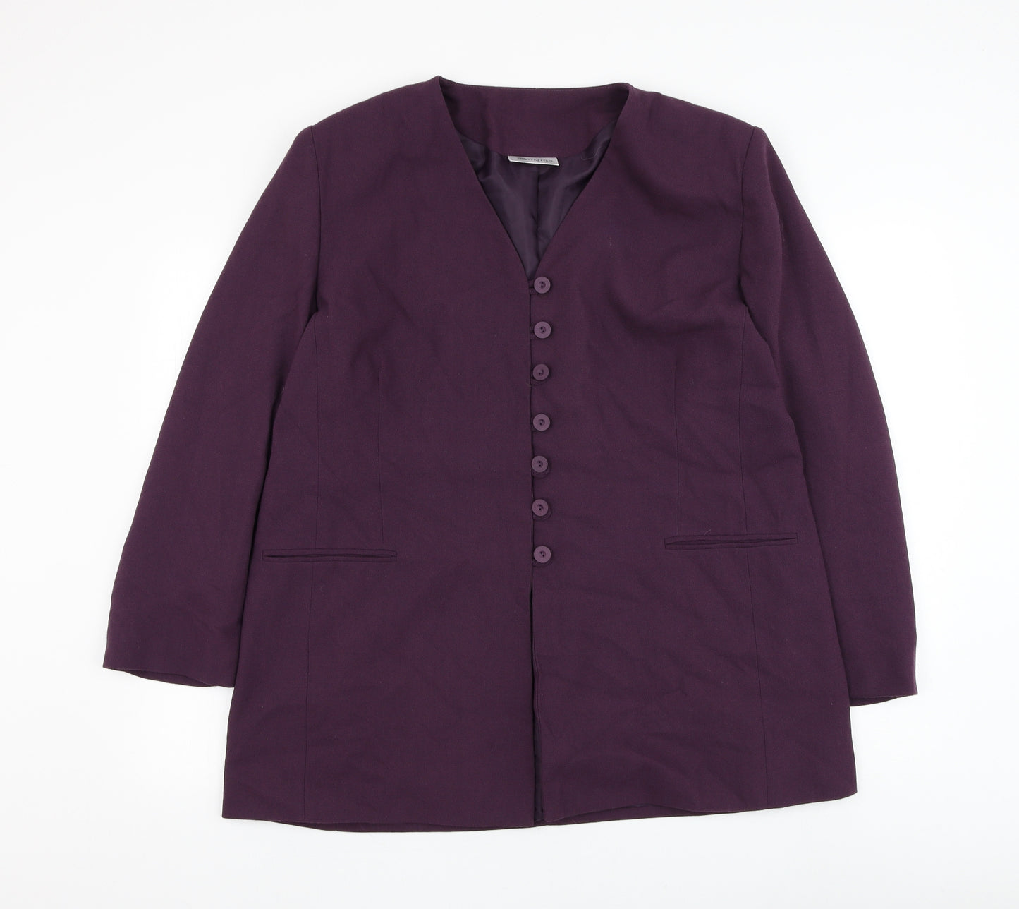 Berkertex Womens Purple Jacket Blazer Size 20 Button