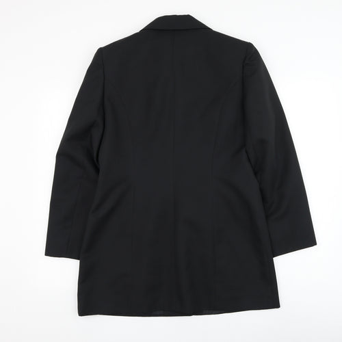 Essentials Womens Black Jacket Blazer Size 12 Button