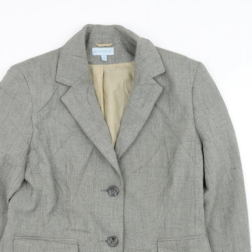 Atmosphere Womens Grey Jacket Blazer Size 12 Button