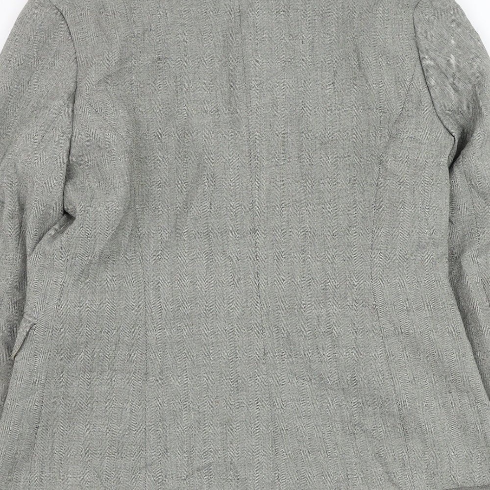 Atmosphere Womens Grey Jacket Blazer Size 12 Button