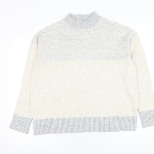 Atmosphere Womens Ivory Round Neck Acrylic Pullover Jumper Size 14
