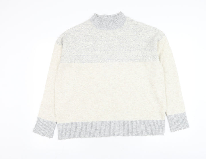 Atmosphere Womens Ivory Round Neck Acrylic Pullover Jumper Size 14