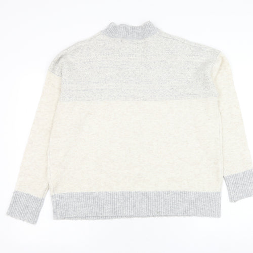 Atmosphere Womens Ivory Round Neck Acrylic Pullover Jumper Size 14