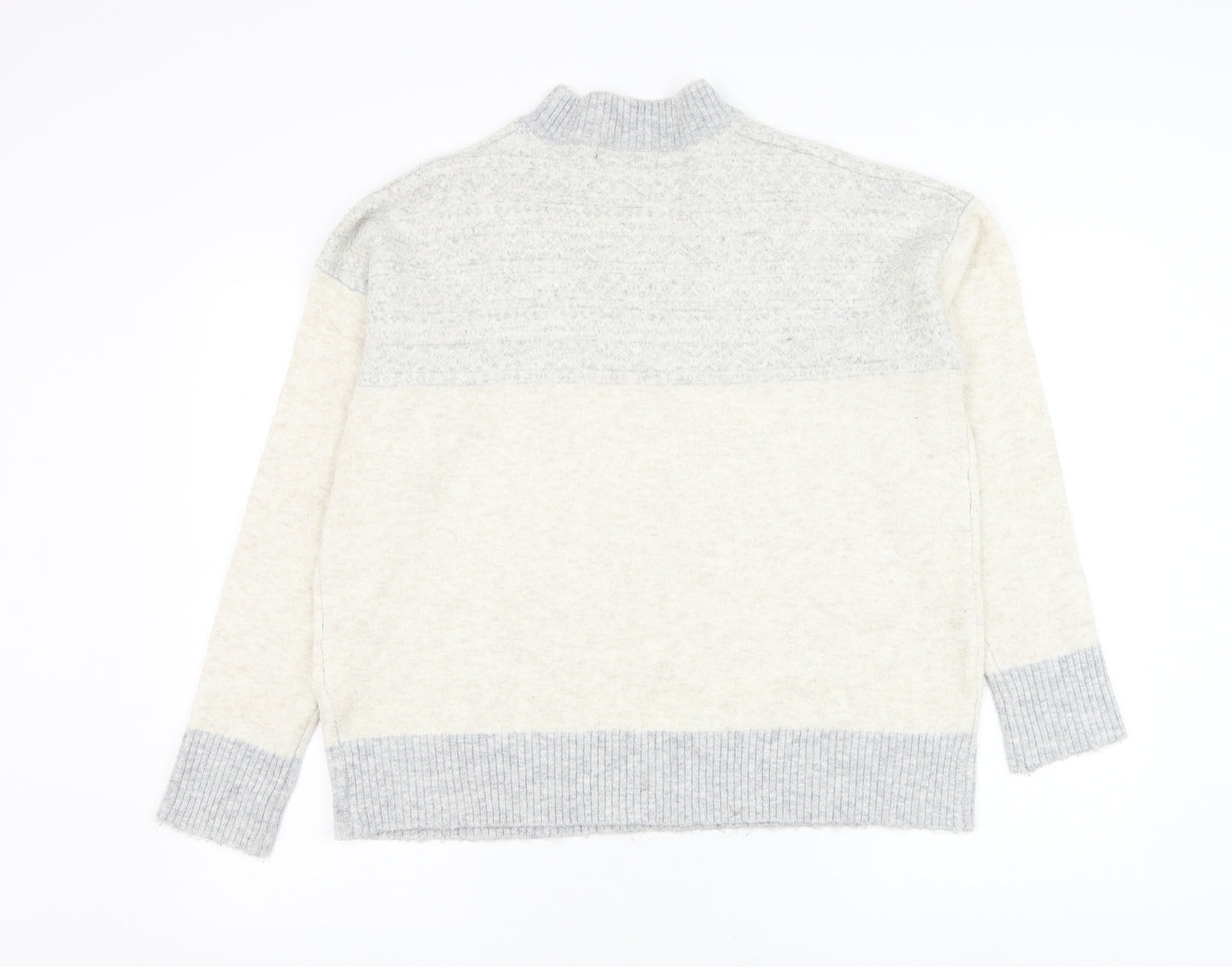 Atmosphere Womens Ivory Round Neck Acrylic Pullover Jumper Size 14