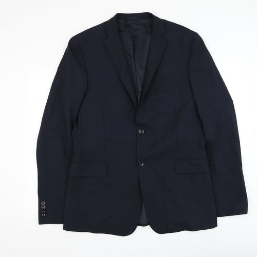 Gagliardi Mens Blue Wool Jacket Suit Jacket Size 40