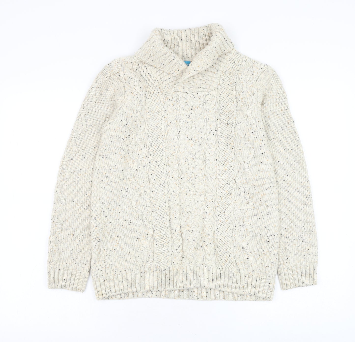 Lilly & Dan Boys Beige Roll Neck Cotton Pullover Jumper Size 11-12 Years Pullover
