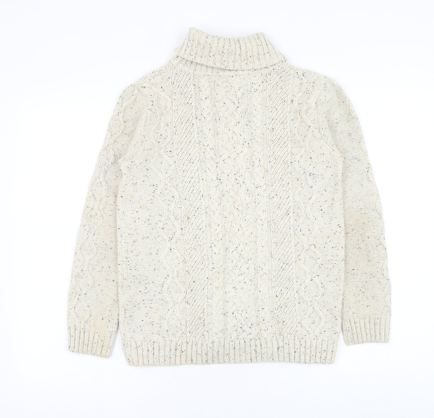 Lilly & Dan Boys Beige Roll Neck Cotton Pullover Jumper Size 11-12 Years Pullover