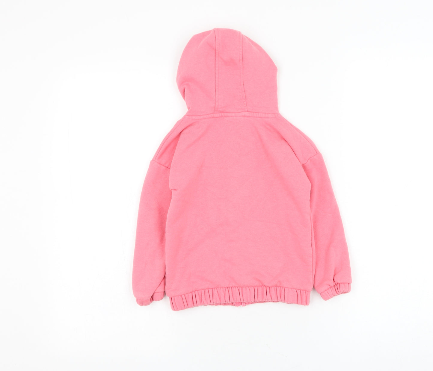 F&F Girls Pink Cotton Full Zip Hoodie Size 2-3 Years Zip - Minnie Mouse