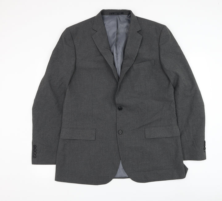Marks and Spencer Mens Grey Polyester Jacket Suit Jacket Size 42
