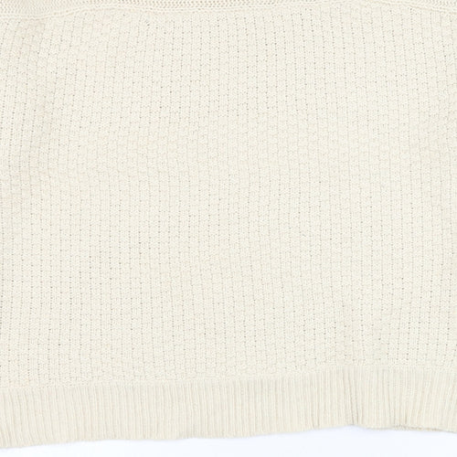 Yumi Womens Beige Round Neck Polyester Pullover Jumper Size XL