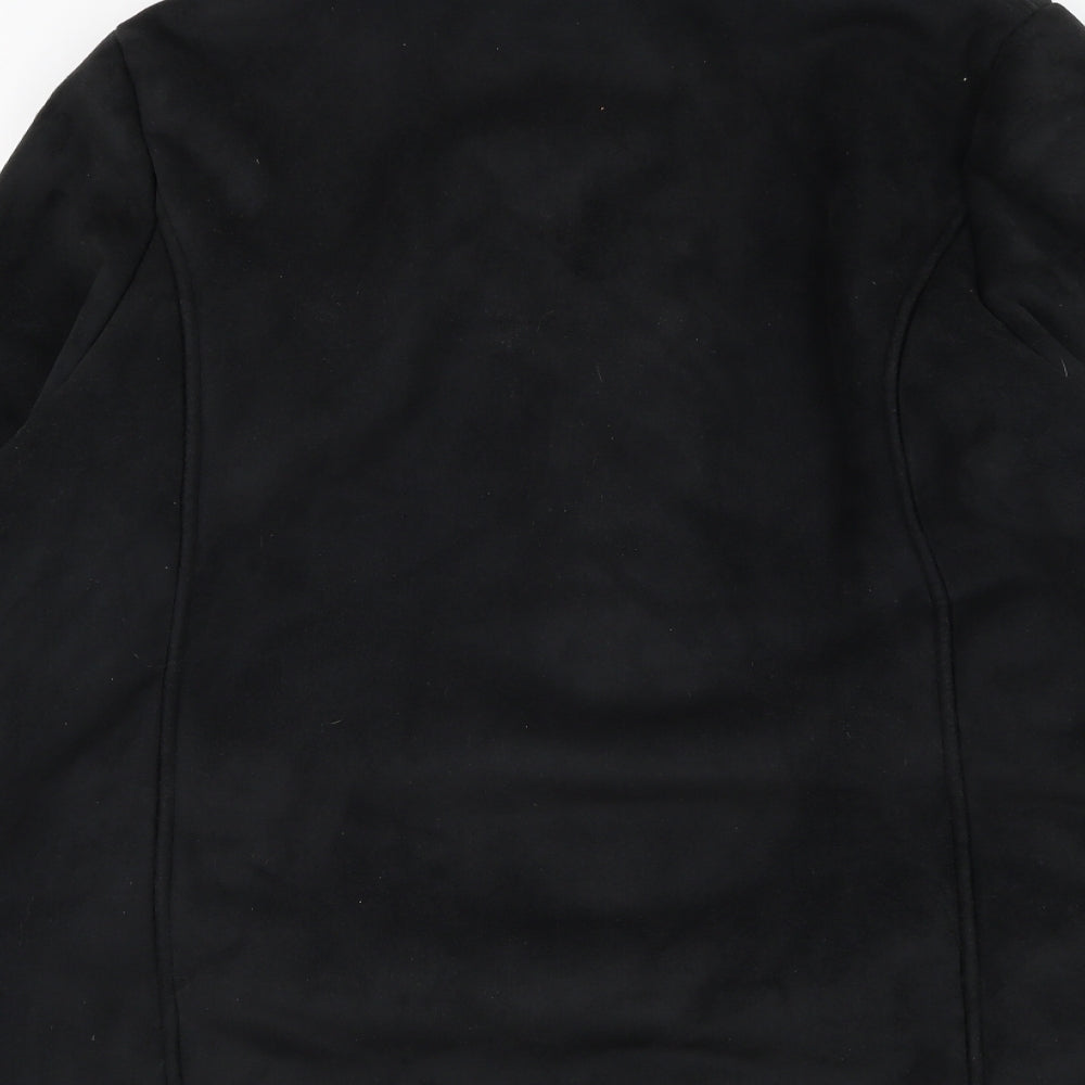 Classics Womens Black Overcoat Coat Size 22 Button
