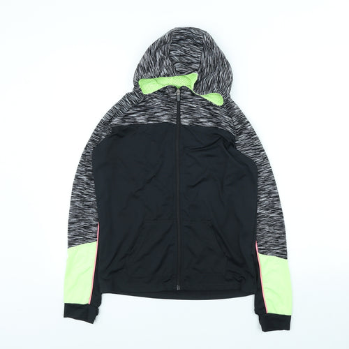 Young Dimension Girls Grey Polyester Full Zip Hoodie Size 12-13 Years Zip
