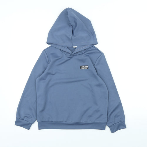SheIn Boys Black Polyester Pullover Hoodie Size 7 Years Pullover
