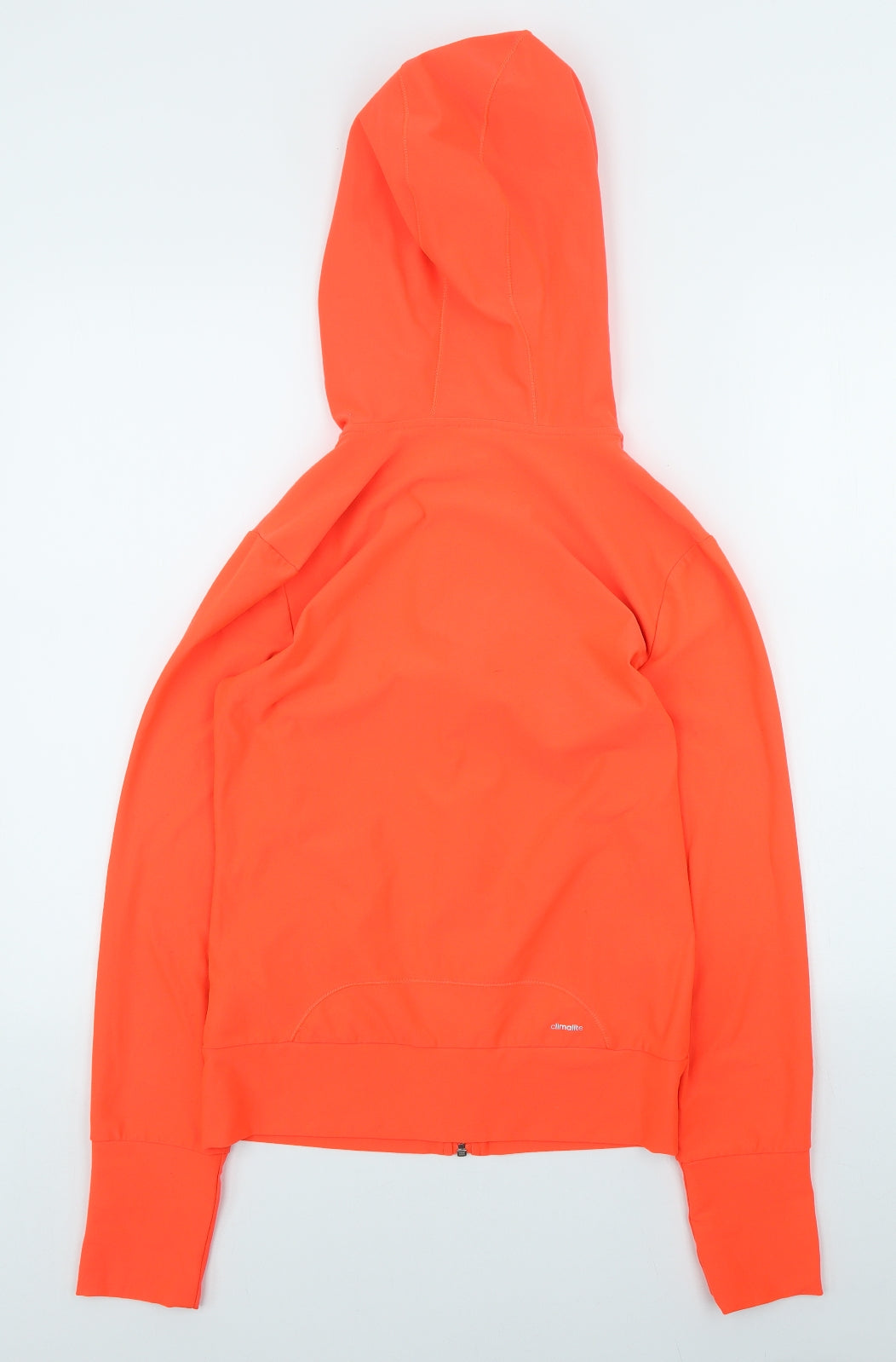 adidas Mens Orange Polyester Full Zip Hoodie Size XS