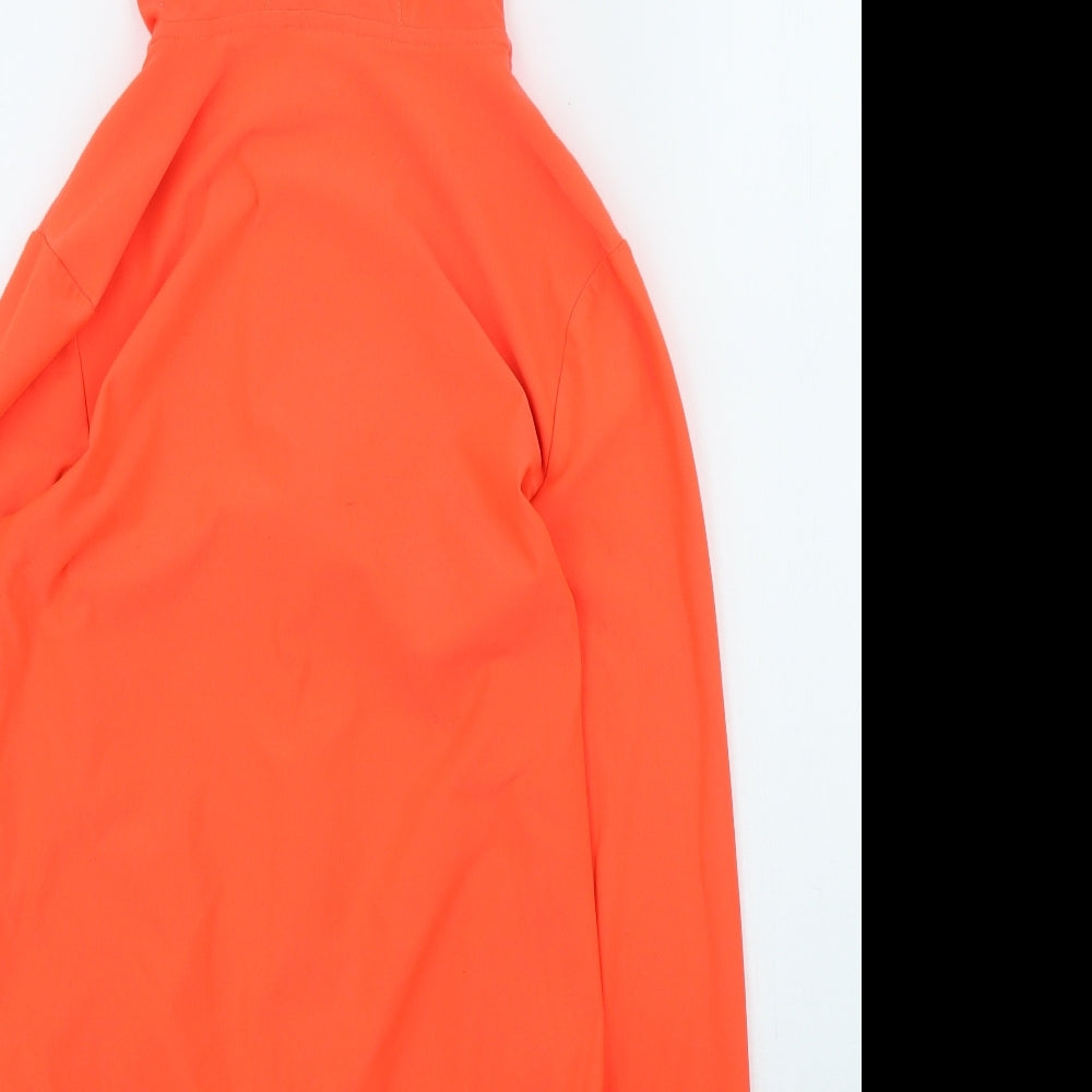 adidas Mens Orange Polyester Full Zip Hoodie Size XS