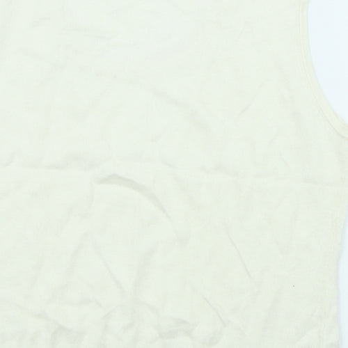Precis Womens Ivory Scoop Neck Viscose Pullover Jumper Size L