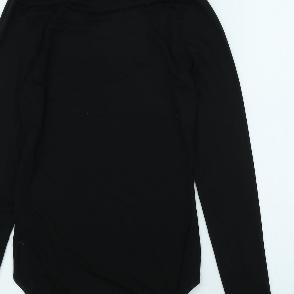 HeatGen Womens Black Acrylic Bodysuit One-Piece Size 16
