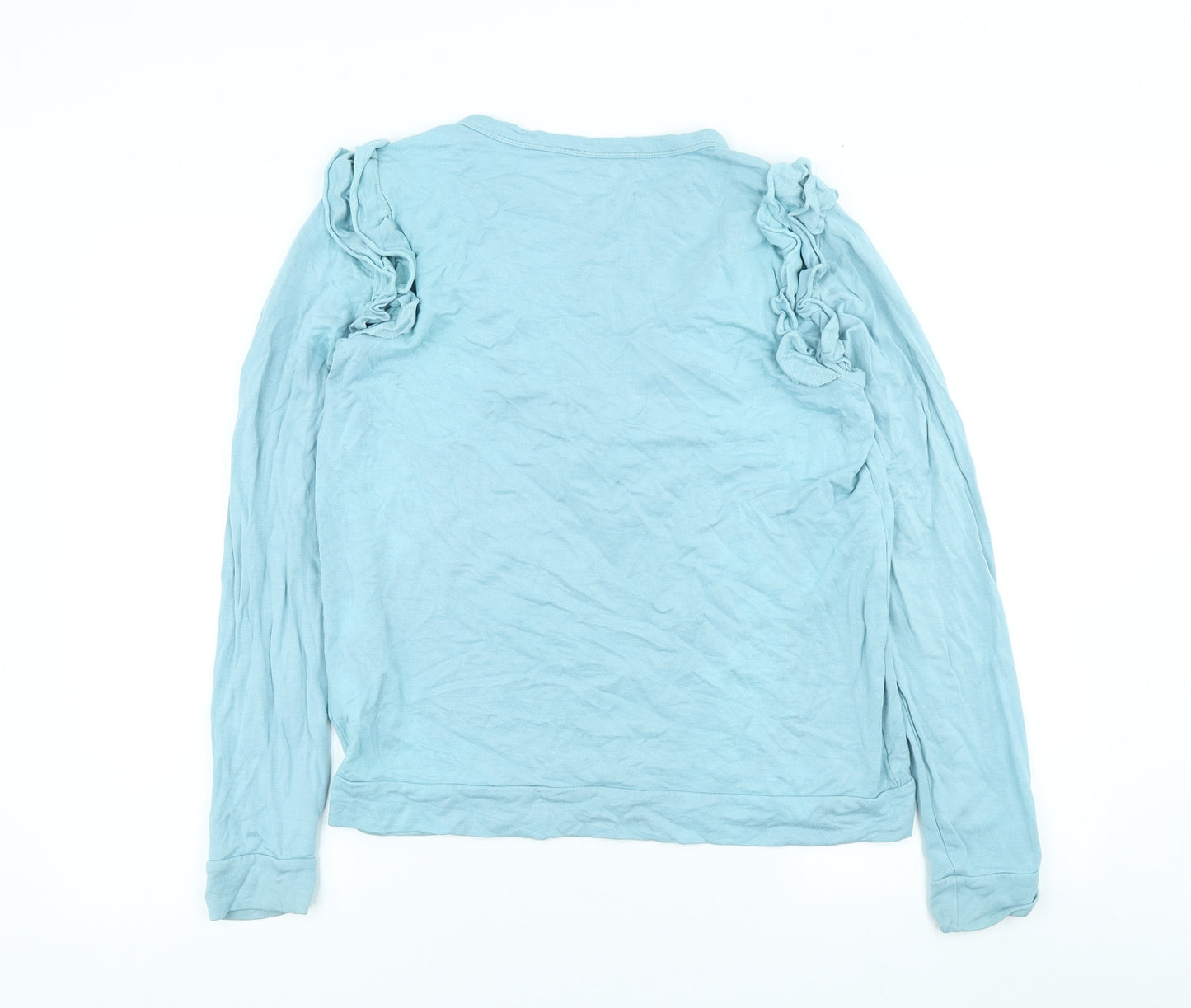 Marc New York Womens Blue Viscose Basic T-Shirt Size M Scoop Neck