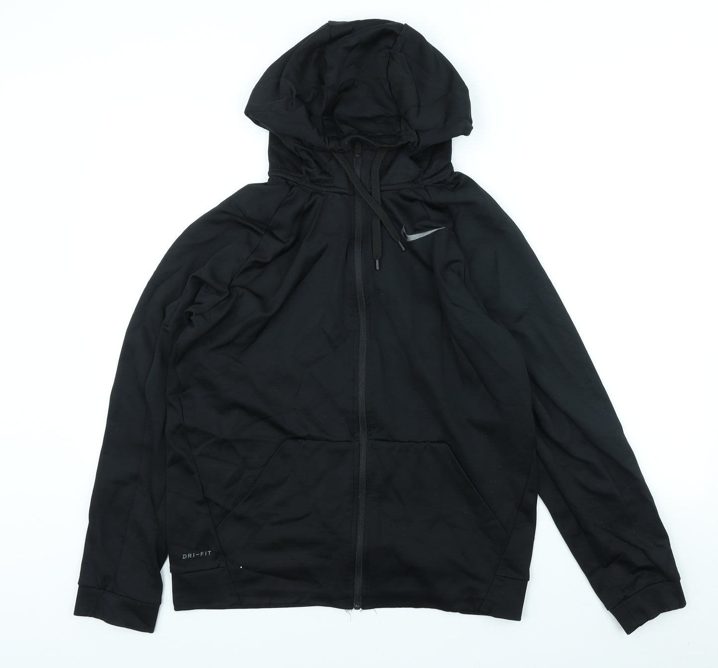 Nike Mens Black Polyester Full Zip Hoodie Size M