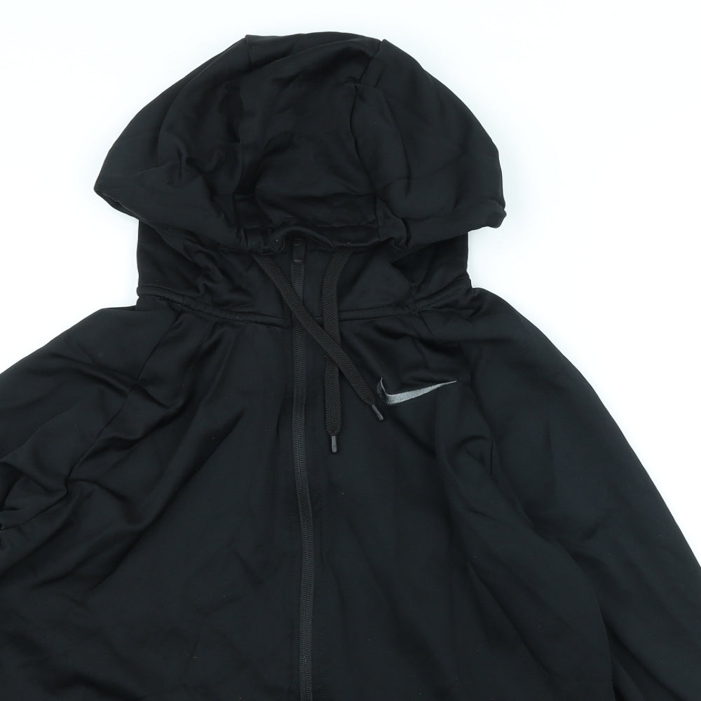 Nike Mens Black Polyester Full Zip Hoodie Size M