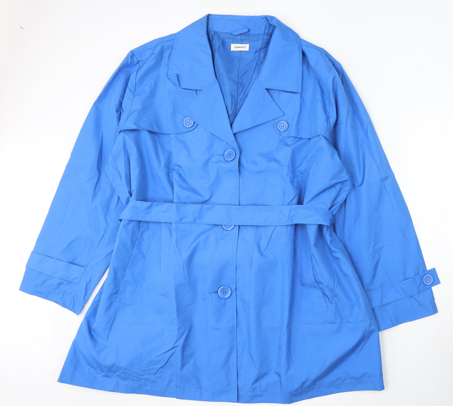 Damart Womens Blue Jacket Coat Size 26 Button