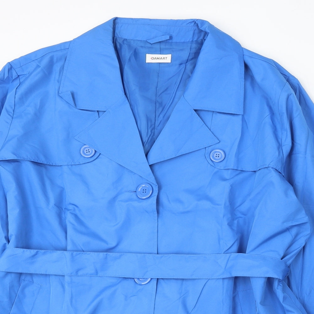 Damart Womens Blue Jacket Coat Size 26 Button