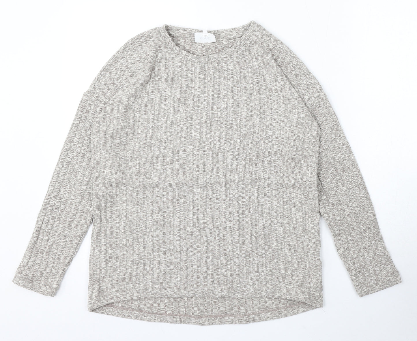 Seed Womens Beige Round Neck Cotton Pullover Jumper Size XS