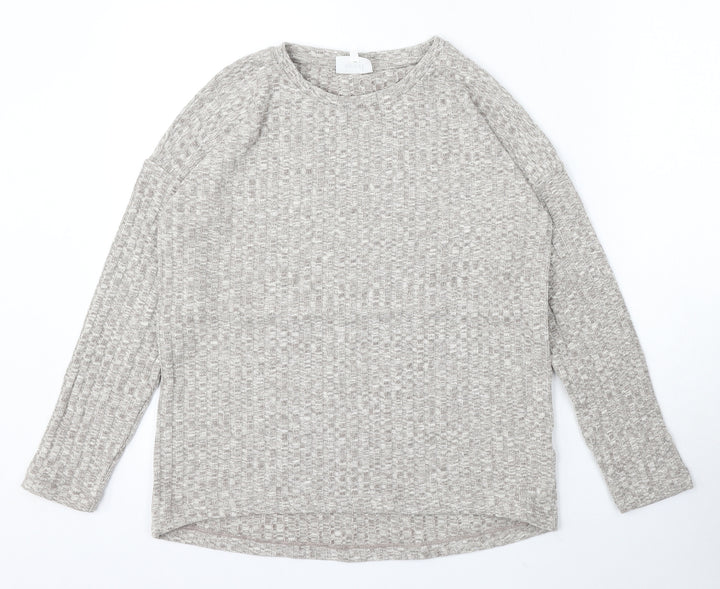 Seed Womens Beige Round Neck Cotton Pullover Jumper Size XS