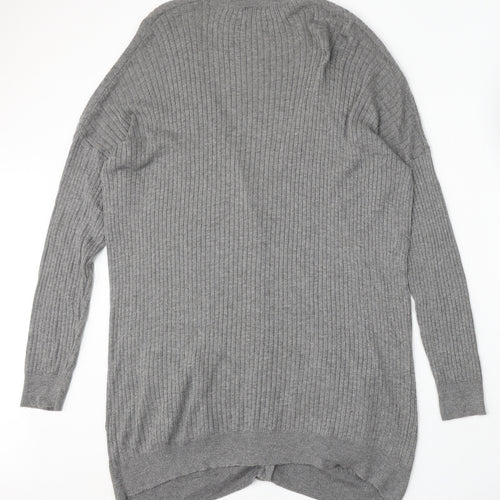 Atmosphere Womens Grey V-Neck Viscose Cardigan Jumper Size 18