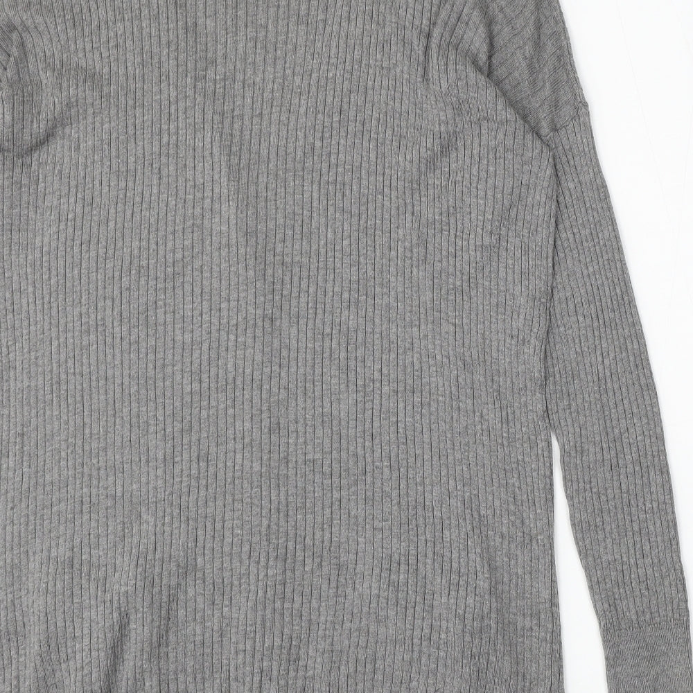 Atmosphere Womens Grey V-Neck Viscose Cardigan Jumper Size 18