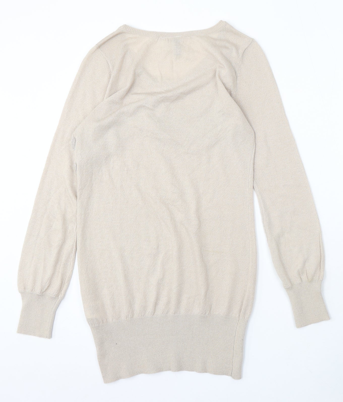 Divided by H&M Womens Beige Round Neck Acrylic Pullover Jumper Size 10