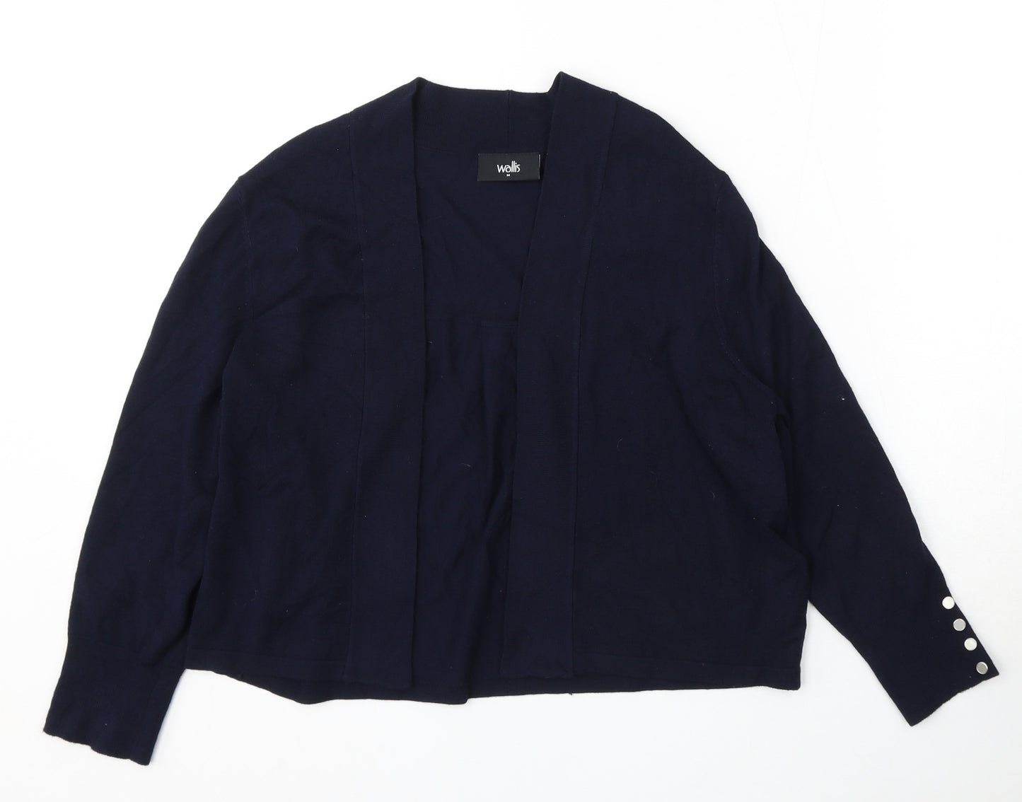Wallis Womens Blue V-Neck Viscose Cardigan Jumper Size M
