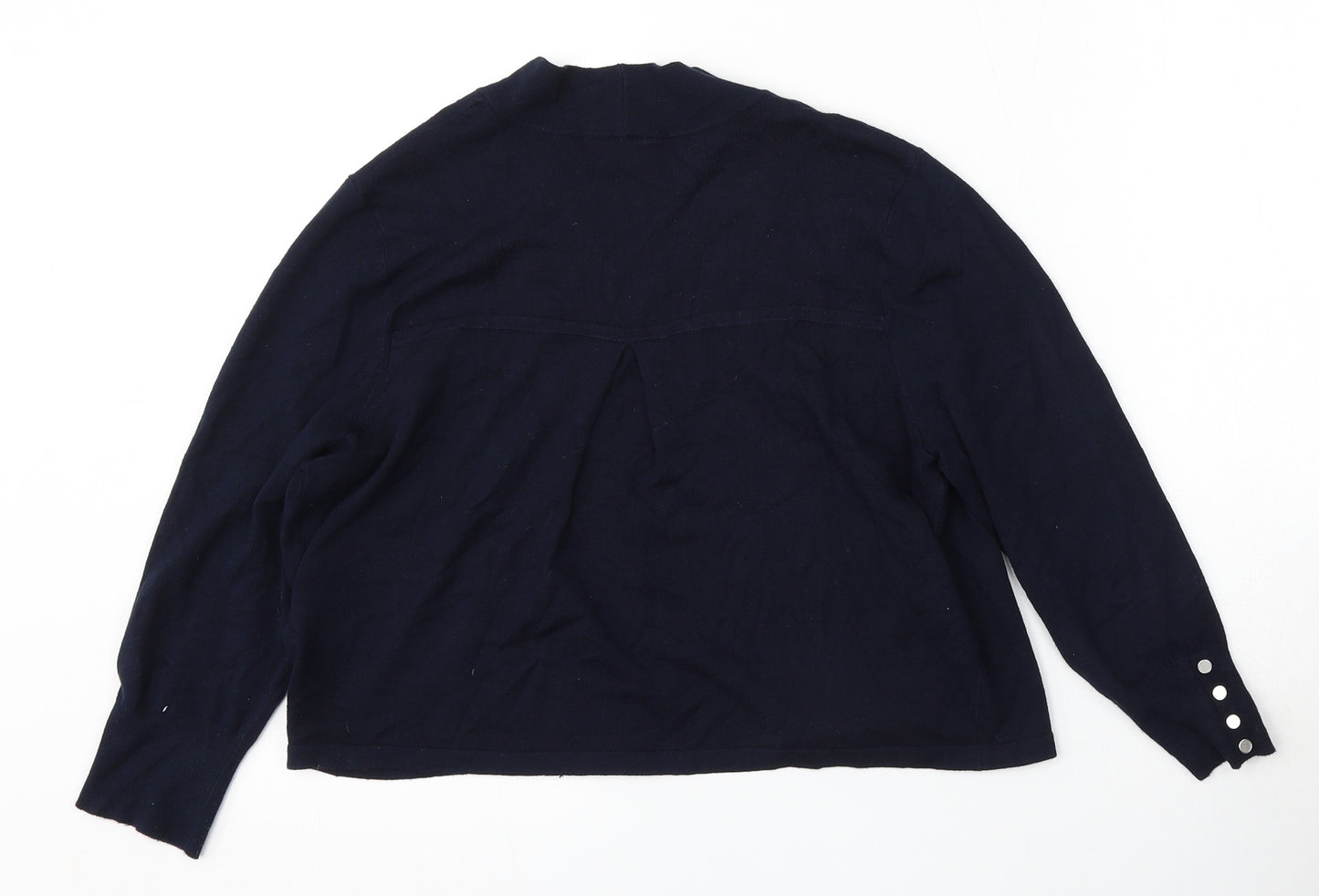Wallis Womens Blue V-Neck Viscose Cardigan Jumper Size M