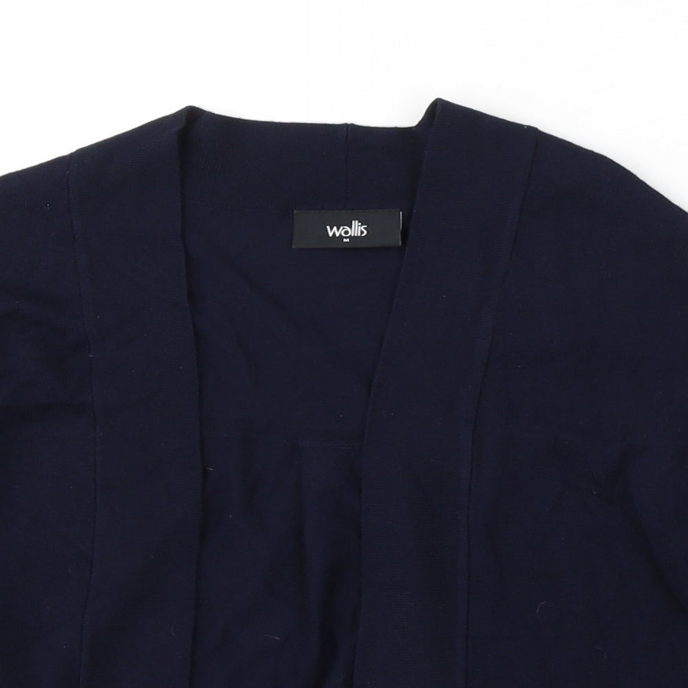 Wallis Womens Blue V-Neck Viscose Cardigan Jumper Size M
