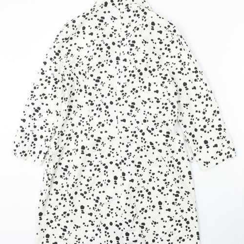 ASOS Womens White Animal Print Jacket Coat Size 12