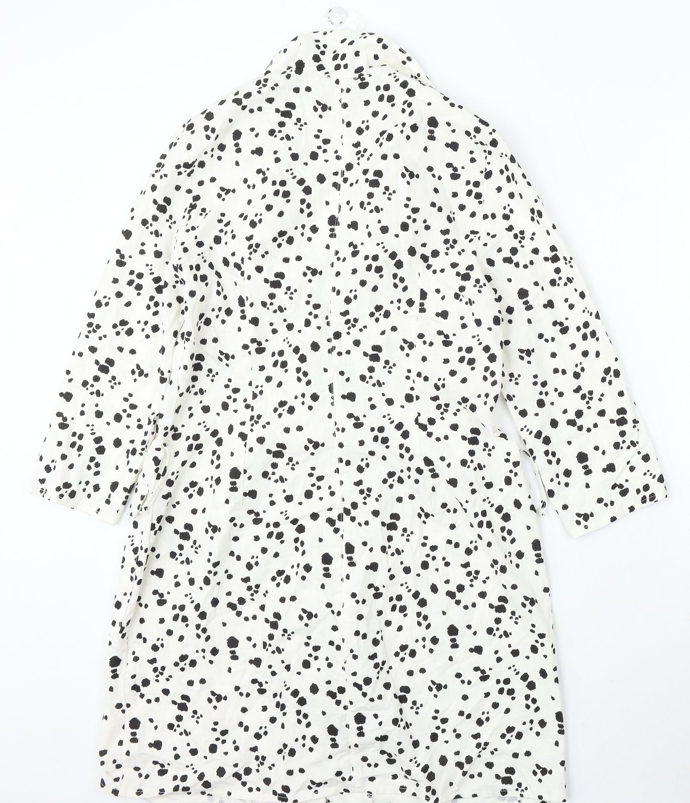 ASOS Womens White Animal Print Jacket Coat Size 12