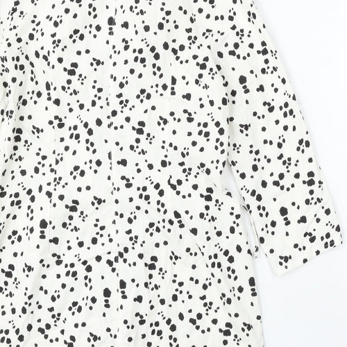 ASOS Womens White Animal Print Jacket Coat Size 12